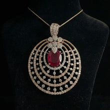 Diamond Pendant Set - DP0026-PS40418- ER0106